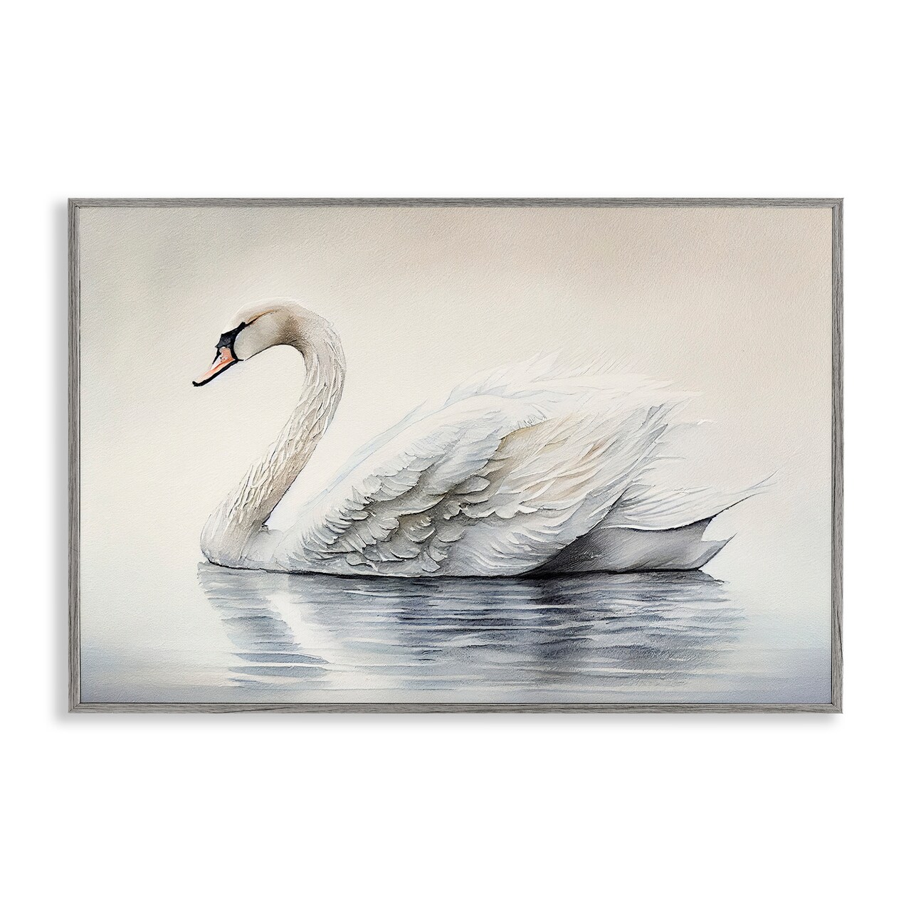 Stupell Industries Elegant Floating Swan Framed Giclee, design by Sasha